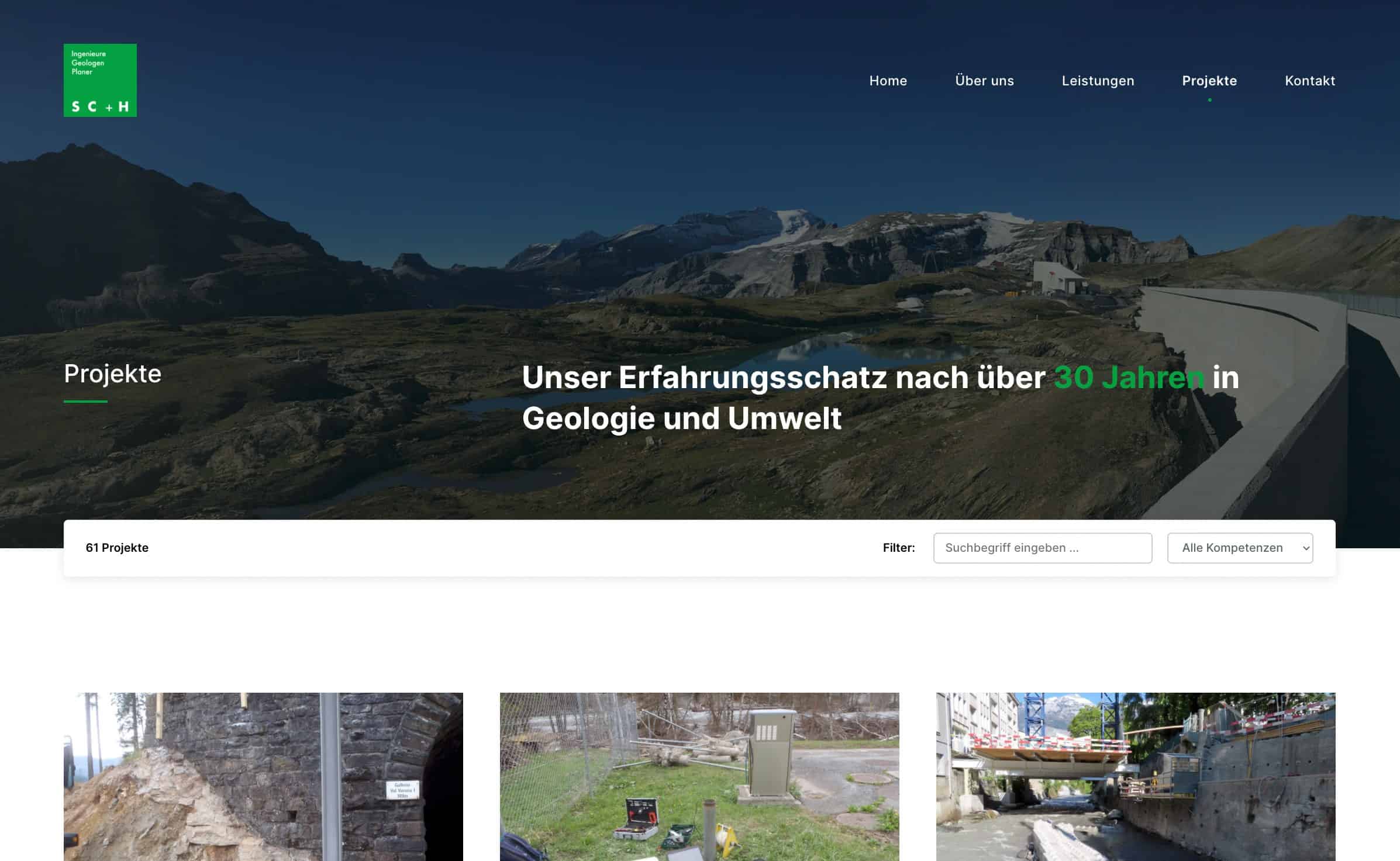 WordPress Webseite für Sieber Cassina + Handke AG in Chur